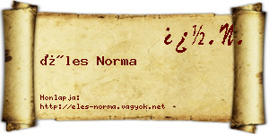 Éles Norma névjegykártya